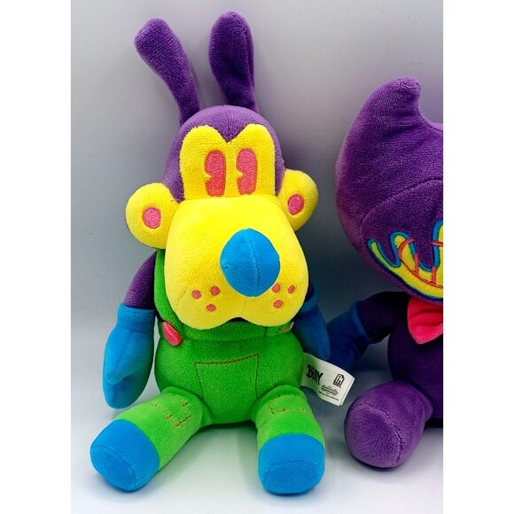 Bendy & Boris The Wolf 10" Plush Toys Glow In The Dark Neon Ink Stuffed Animals - Picture 6 of 10